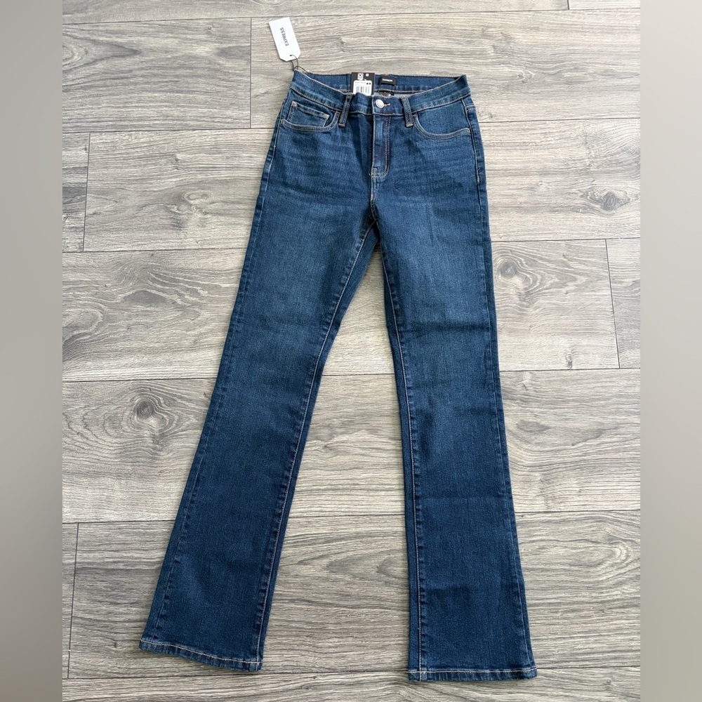 Express Blue High Waisted Medium Wash Women's Bootcut Jeans size 6 - Picture 5 of 13